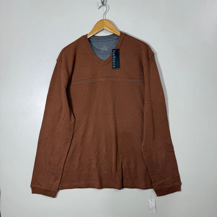 VAN HEUSEN LONG SLEEVES COTTON TSHIRT BRAND NEW
