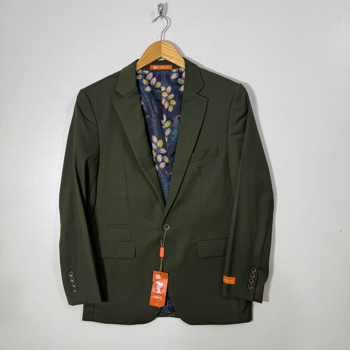 ST PATRICLE EASY CARE SLIM FIT ONE BUTTON BLAZER BRAND NEW GREEN COLOUR