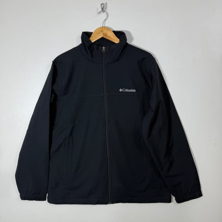 COLUMBIA SOFT SHELL WINDBREAKER JACKET INNER FLEECE BLACK COLOUR