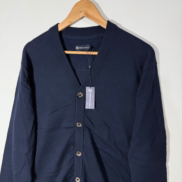 GIOVANNI GALLI CARDIGAN SWEATER BRAND NEW BLUE COLOUR