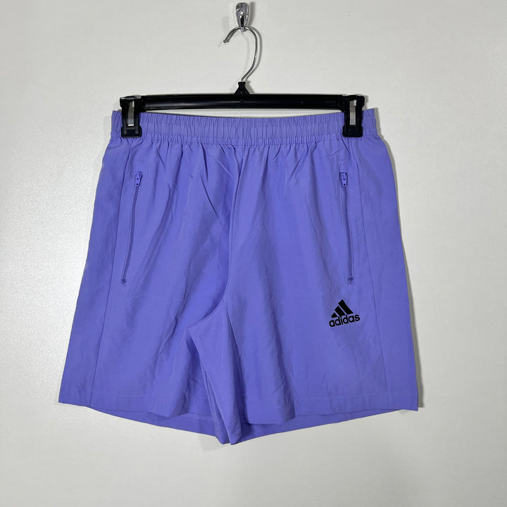 ADIDAS AEROREADY ULTRA LIGHT WEIGHT PARACHUTE RUNNING SHORT WITH SIDE ZIP POCKETS