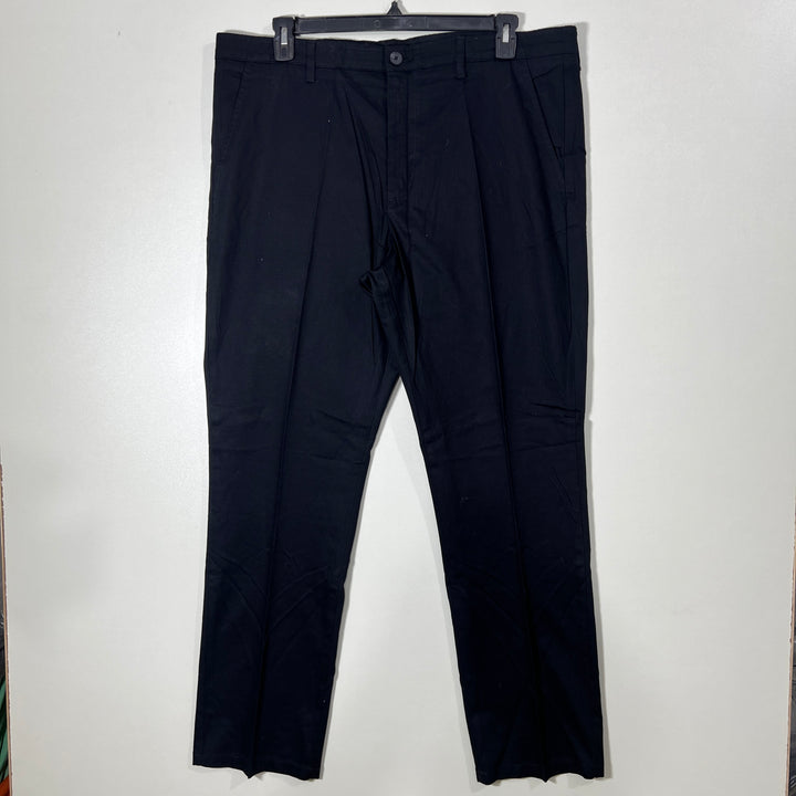CLAIBORN EASY CARE COMFORT WAIST COTTON CHINO PANT WITH STRETCH