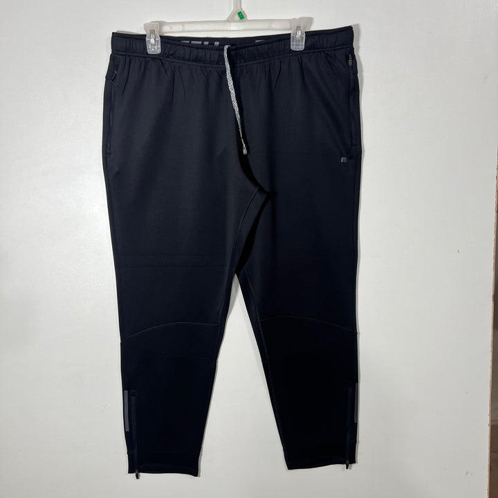 RUSSELL ACTIVE FLEECE SPORT TROUSER BLACK COLOUR WUTH SIDE ZIP POCKETS