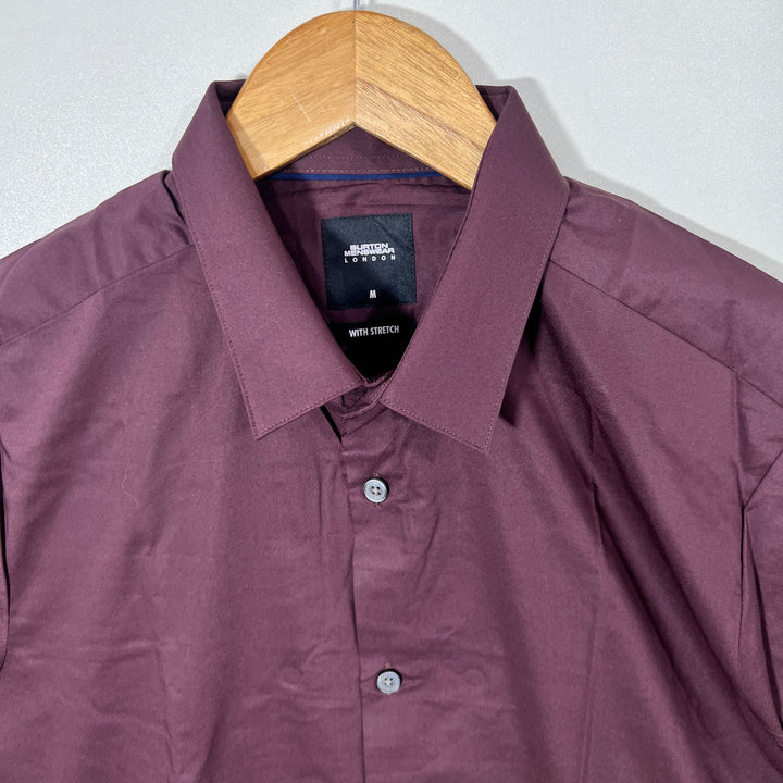 BURTON MENSWEAR LONDON COTTON SHIRT WITH STRETCH