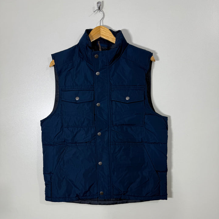 GOOD FELLOW & CO SLEEVES LESS PUFFER JACKET BLUE COLOUR