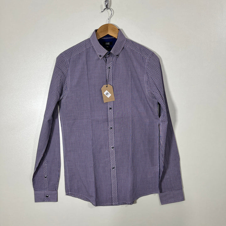 F&F BUTTON DOWN CHECKERED SHIRT