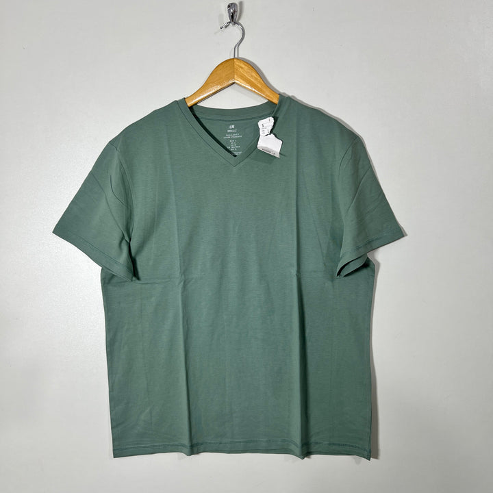 H&M V NECK COTTON TSHIRT