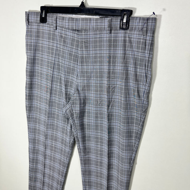 H&M CHECKERED SKINNY FIT DRESS PANT WITH STRETCH