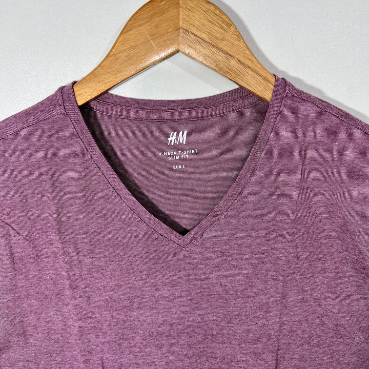 H&M V NECK COTTON TSHIRT
