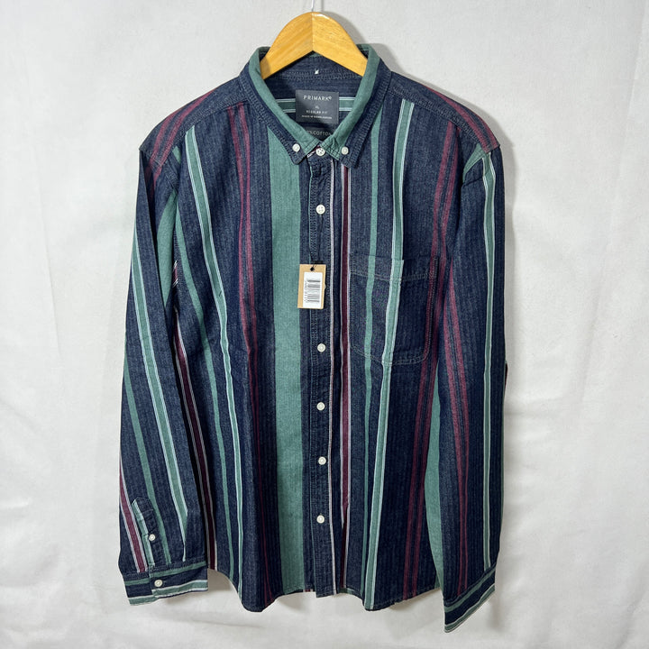PRIMARK REGULAR FIT BUTTON DOWN OXFORD COTTON SHIRT