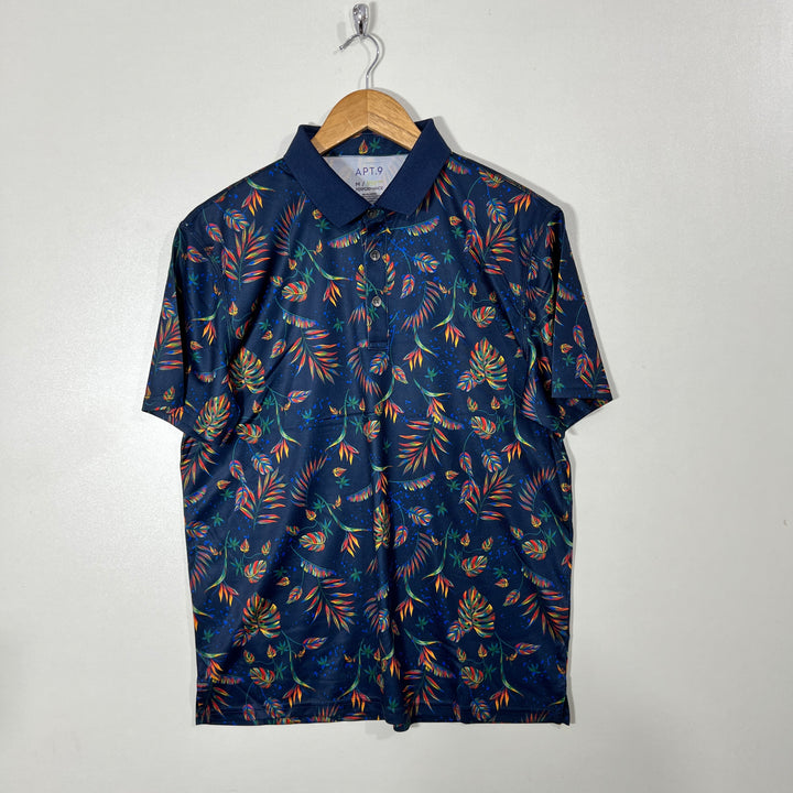 APT.9 PRINTED SPORT POLO TSHIRT