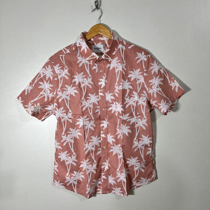 GOOD FELLOW BUTTON DOWN HALF SLEEVES SHIRT