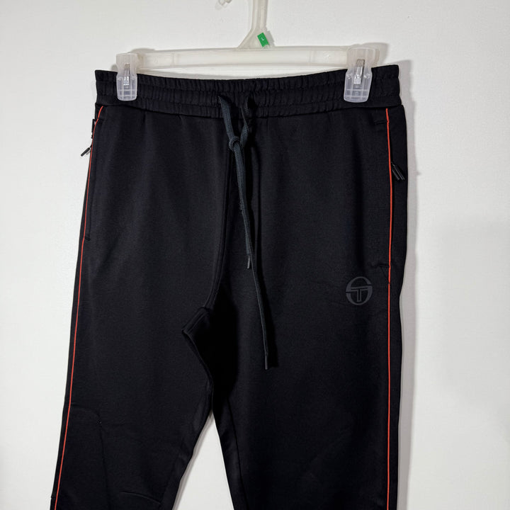 SERGIO TACCHINI REGULAR FIT SPORT TROUSER WITH SIDE ZIP POCKETS BLACK COLOUR