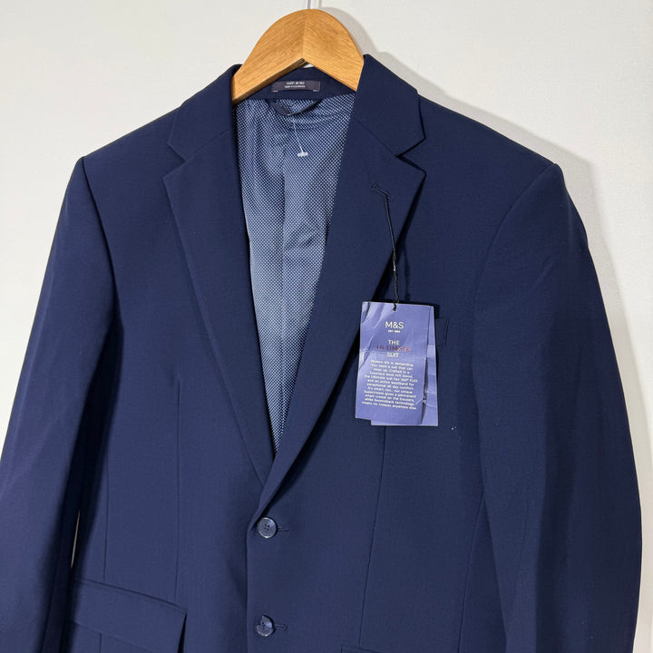 MARKS & SPENCER REGULAR FIT 360 FLEX BLAZER BRAND NEW NAVY BLUE COLOUR