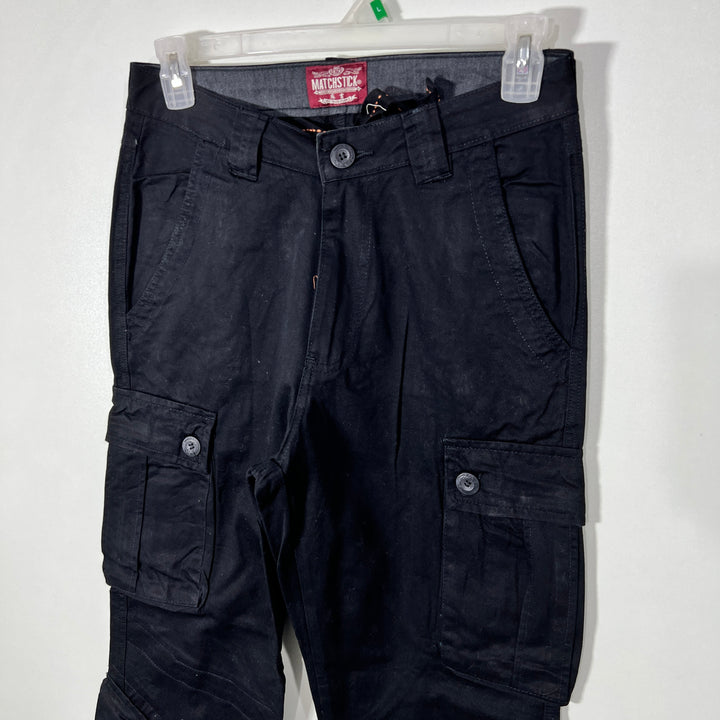 MATCHSTICK STRAIGHT FIT CARGO COTTON PANT