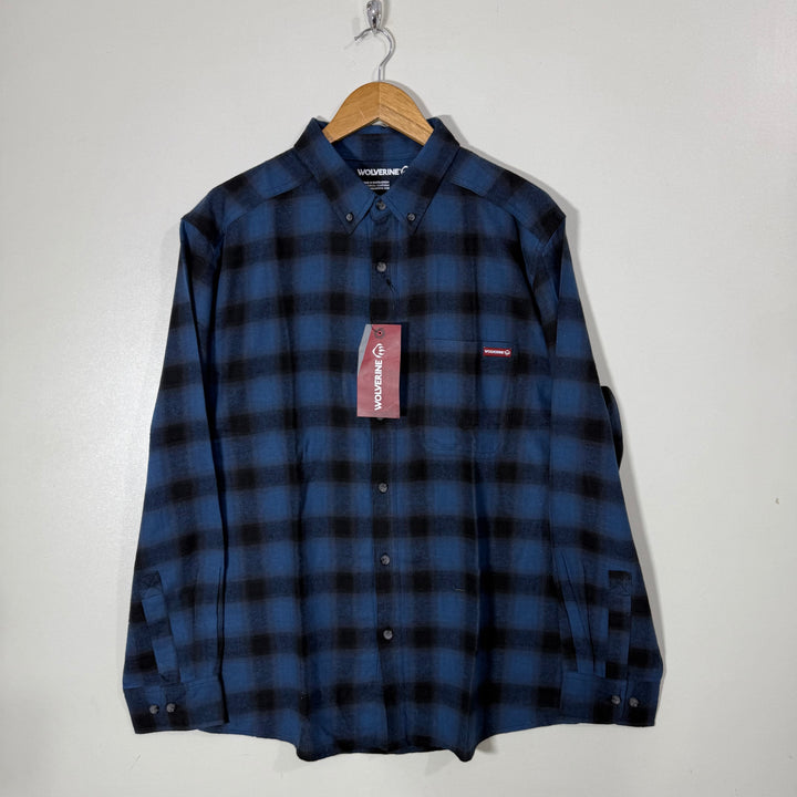 WOLVERINE BUTTON DOWN FLANNEL COTTON SHIRT BRAND NEW