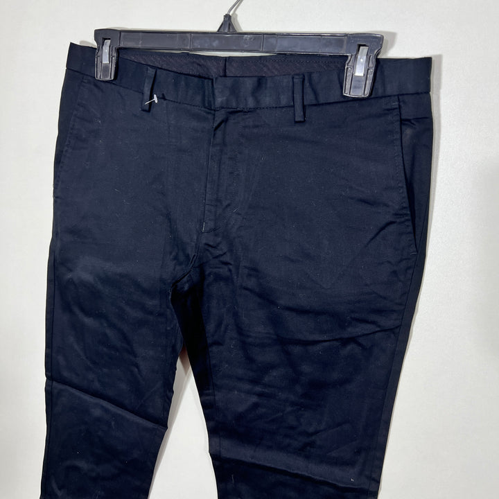 TOPMAN SLIM FIT COTTON CHINO PANT WITH STRETCH BLACK