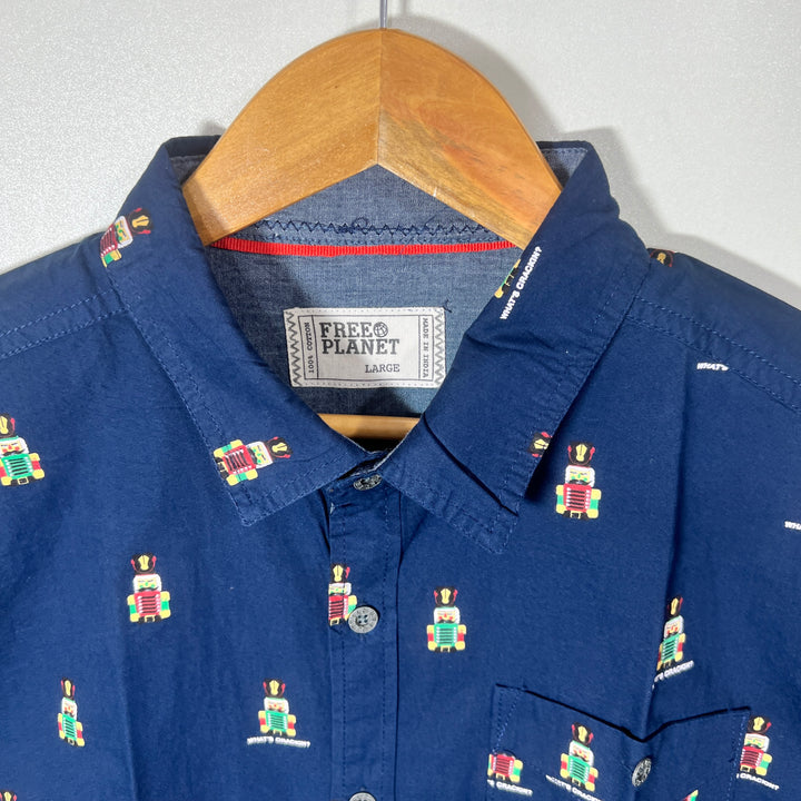 FREE PLANET HALF SLEEVES SHIRT
