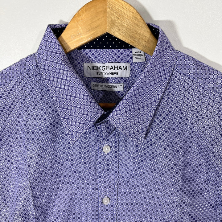 NICK GRAHAM MODERN FIT COTTON SHIRT WITH STRETCH