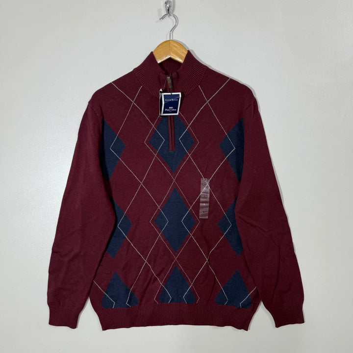 CLUB ROOM HALF ZIP PIMA COTTON SWEATER BRAND NEW