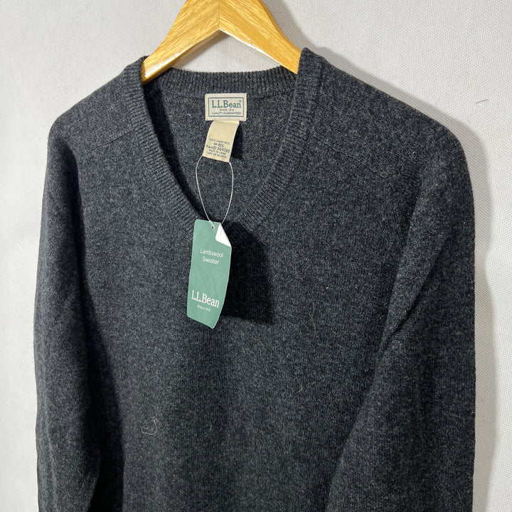 L L BEAN V NECK LBS WOOL SWEATER BRAND NEW