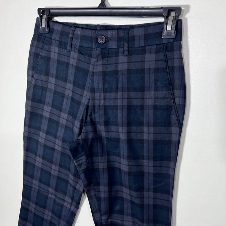 BURTON MENSWEAR LONDON SKINNY FIT CHECKERED COTTON CHINO PANT WITH STRETCH