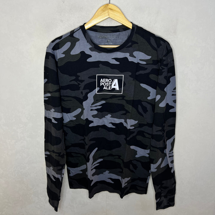 AEROPOSTALE CAMOUFLAGE LONG SLEEVES COTTON TSHIRT