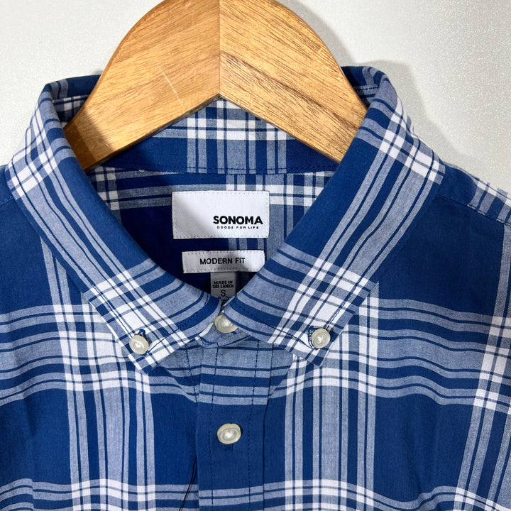 SONOMA MODERN FIT BUTTON DOWN CASUAL COTTON SHIRT BRAND NEW