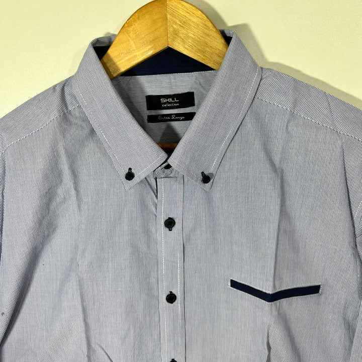 SKILL COLLECTION BUTTON DOWN CASUAL COTTON SHIRT