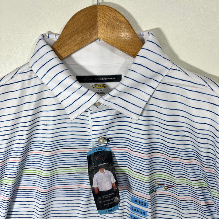 GREG NORMAN PLAY DRY SPORT POLO TSHIRT BRAND NEW