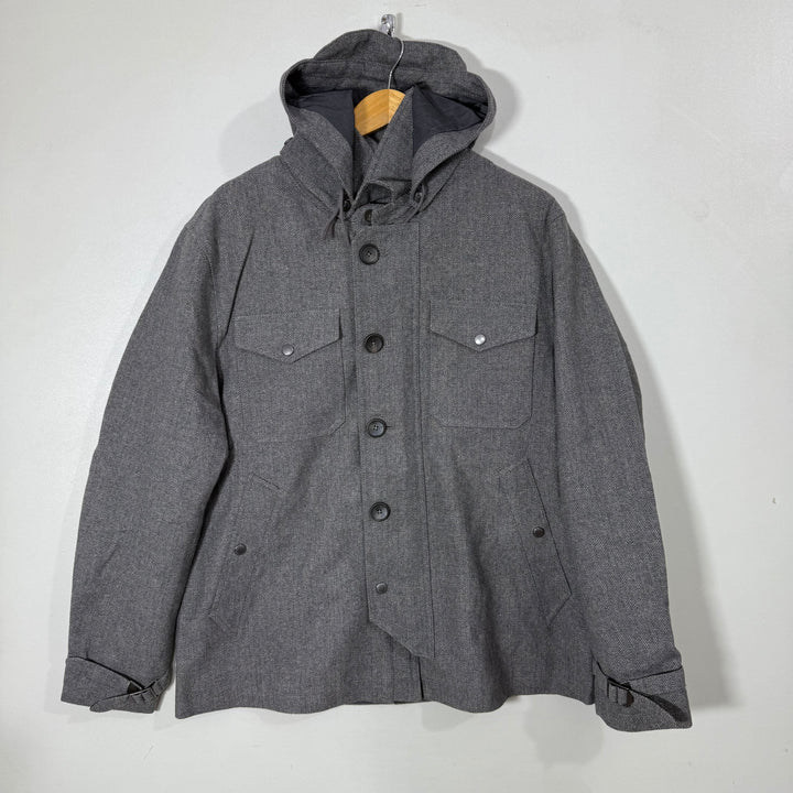 JOSEPH ABBOUD 4 POCKETS WOOL JACKET WITH DETACHABLE HOOD