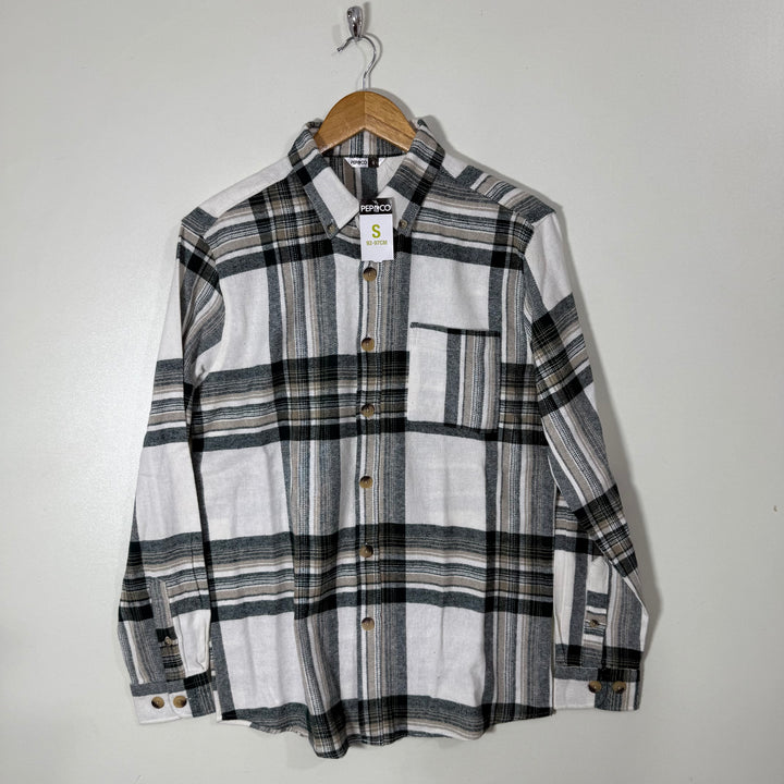 PEP&CO BUTTON DOWN FLANNEL COTTON SHIRT BRAND NEW
