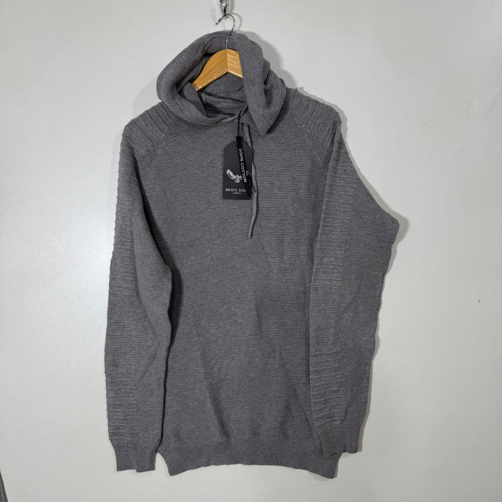 BRAVE SOUL LONDON COTTON KNITED SWEATER HOODIE BRAND NEW