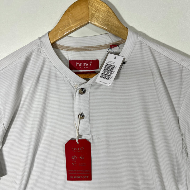 BRUNO MILANO SUPERSOFT  HENLEY COLLAR SPORT TSHIRT BRAND NEW