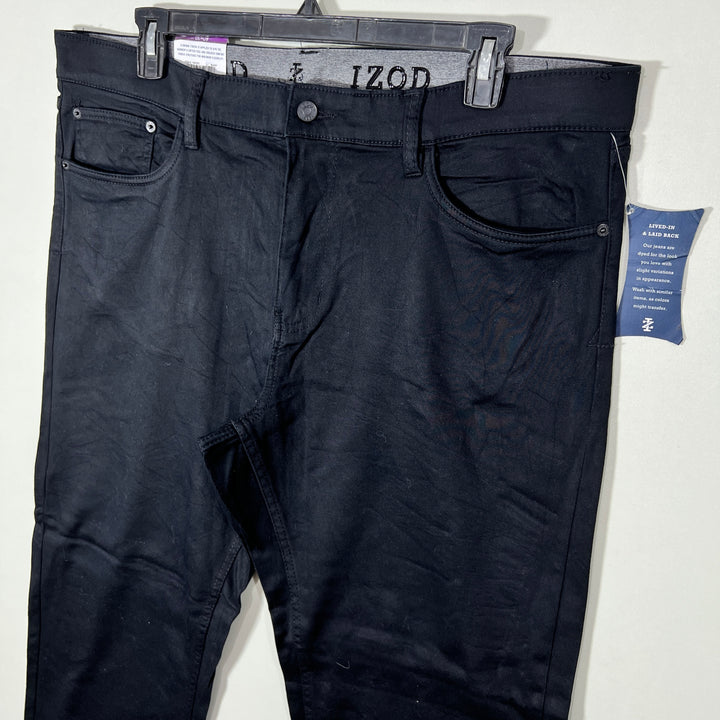IZOD STRAIGHT FIT COMFORT JEANS PANT BRAND NEW BLACK COLOUR