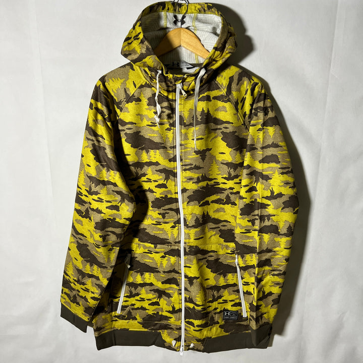 UNDER ARMOUR COLDGEAR CAMOUFLAGE SPORT JACKET INNER FLEECE WITH HOOD