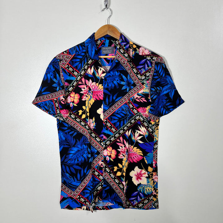PRIMARK SAFARI COLLAR HALF SLEEVES HAWAI SHIRT