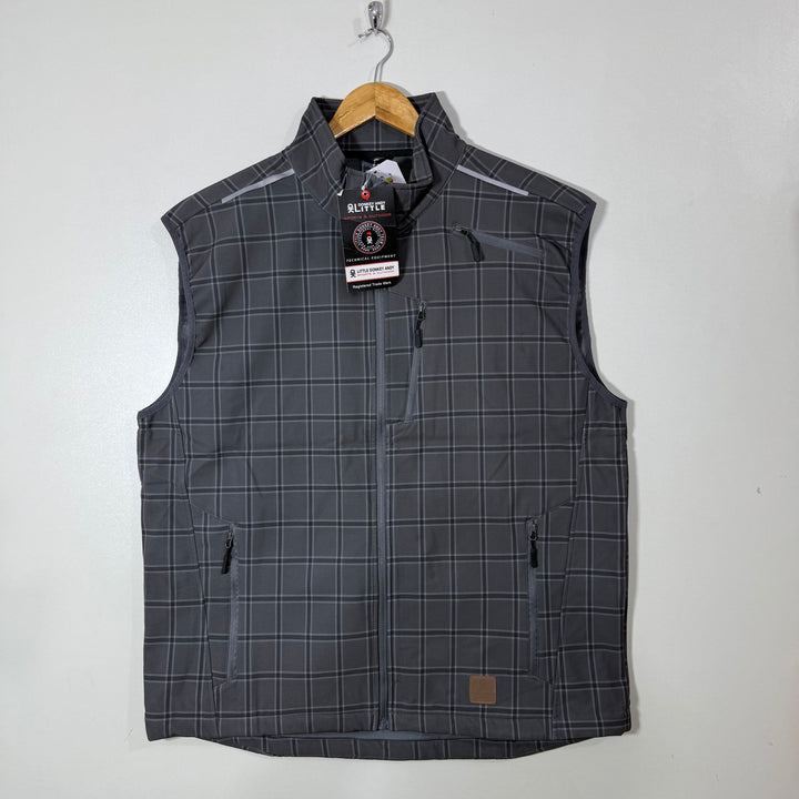 DONKEY ANDY SOFT SHELL SLEEVES LESS JACKET BRAND NEW INNER FLEECE