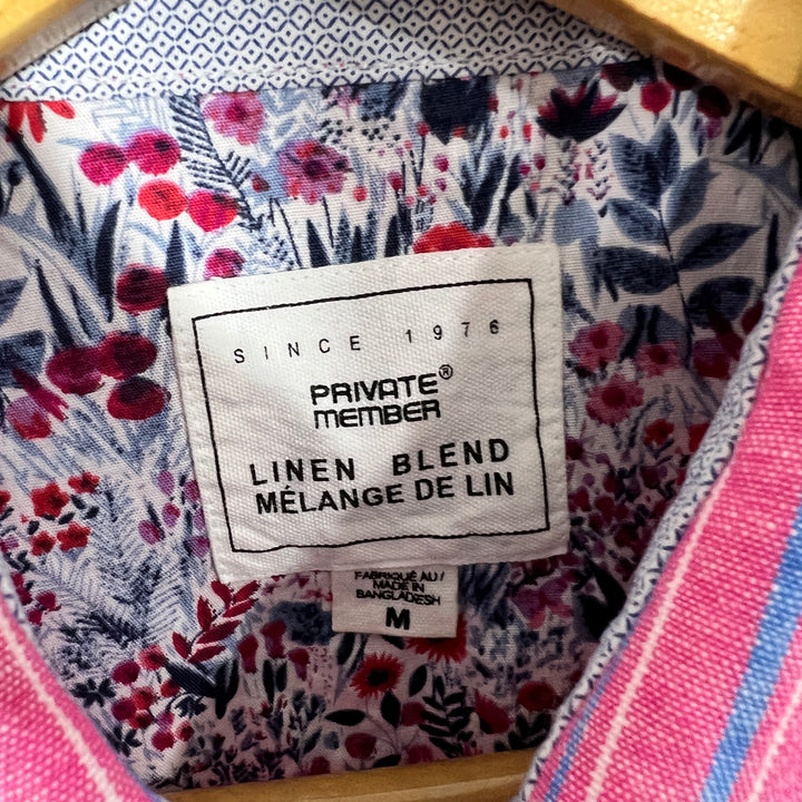 PRIVATE MEMBER LINEN BLEND HALF SLEEVES SHIRT