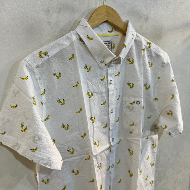 ALEXANDER JULIAN HALF SLEEVES BUTTON DOWN PRINTED COTTON SHIRT WITH STRETCH