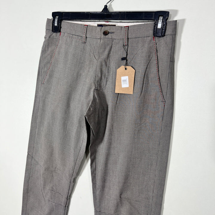 ZARA MAN STRAIGHT FIT CHECKERED COTTON PANT