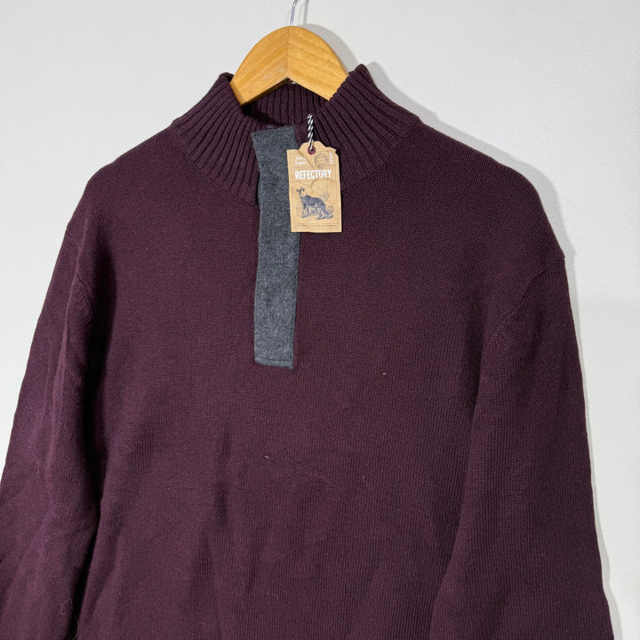 REFECTORY 4 BUTTON KARDIGAN COTTON SWEATER BRAND NEW