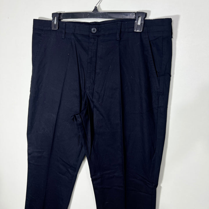 CLAIBORN EASY CARE COMFORT WAIST COTTON CHINO PANT WITH STRETCH