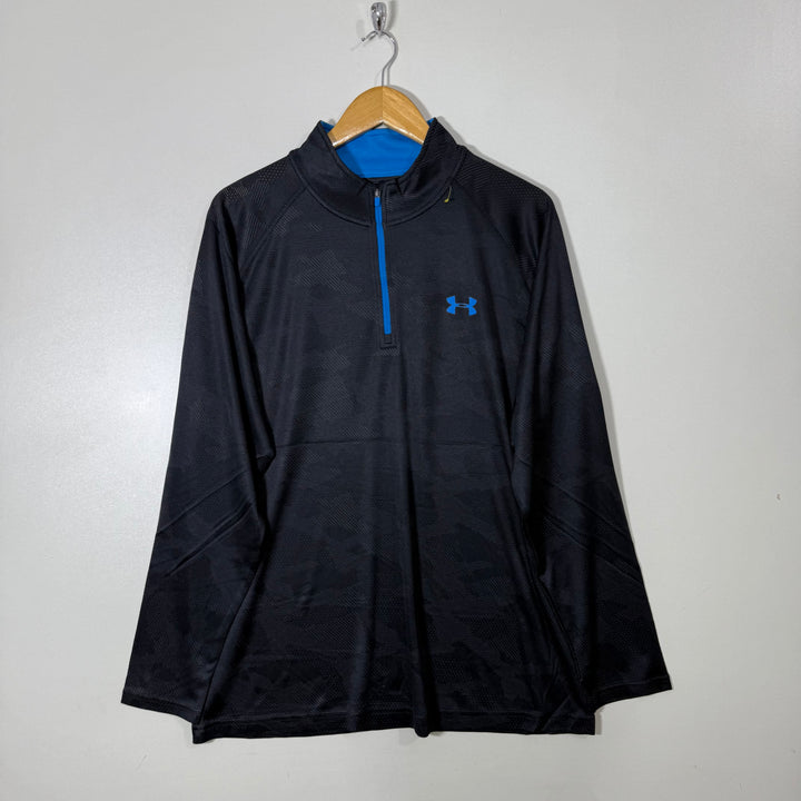 UNDER ARMOUR HEATGEAR CAMOUFLAGE HALF ZIP SPORT PULLOVER