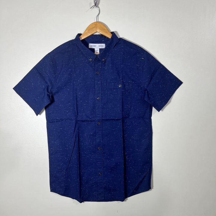 OLD NAVY BUTTON DOWN HALF SLE BES SHIRT
