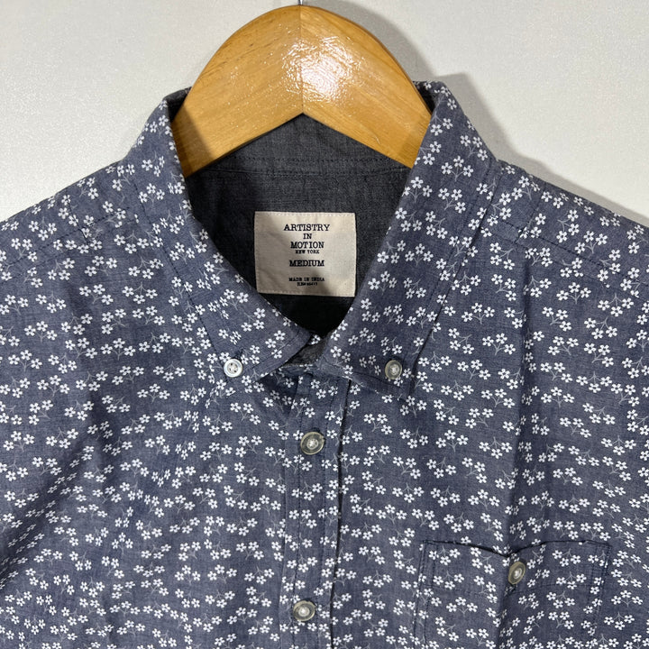 ARTISTRY IN MOTION BUTTON DOWN HALF SLEEVES COTTON SHIRT