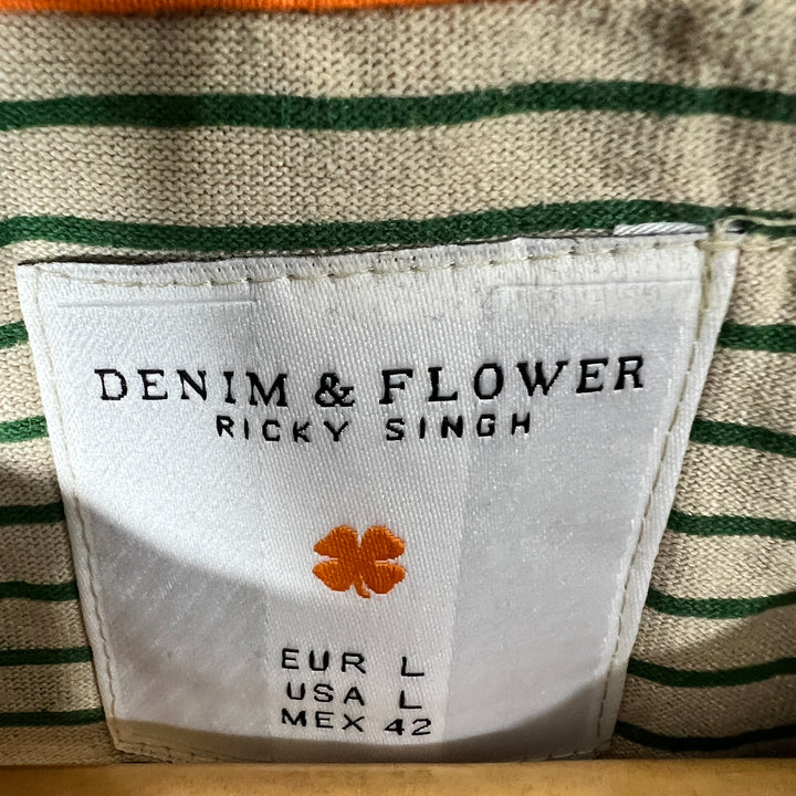 DENIM & FLOWER COTTON TSHIRT