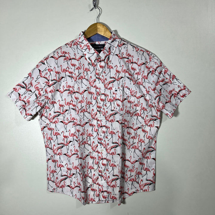 CROWN & IVY BUTTON DOWN HALF SLEEVES SHIRT