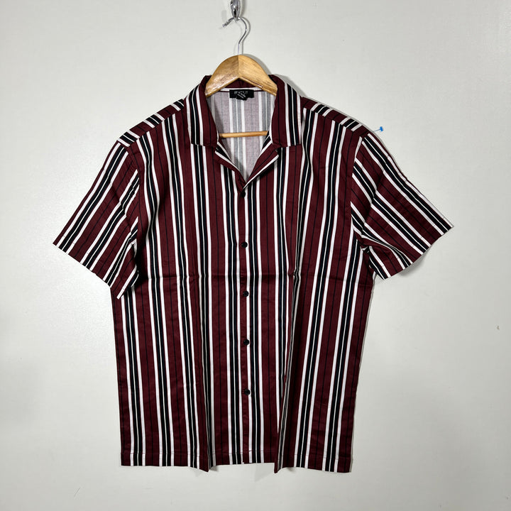 FOREVER 21 SAFARI COLLAR HALF SLEEVES SHIRT