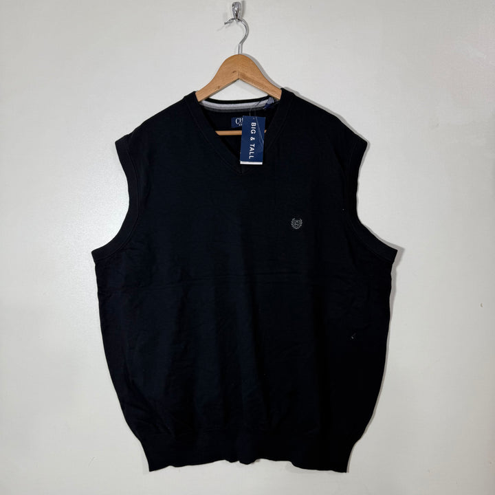 CHAPS BIG & TALL COTTON SLEEVES LESS SWEATER BRAND NEW BLACK COLOUR
